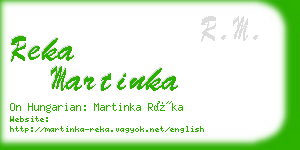 reka martinka business card